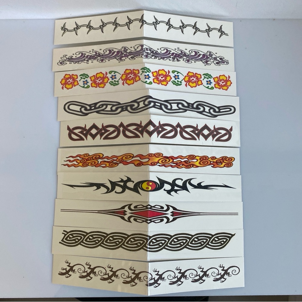 Lot of 10 - 2000's Era Vending Machine Temporary Tattoos. See Photos 6" to 7"